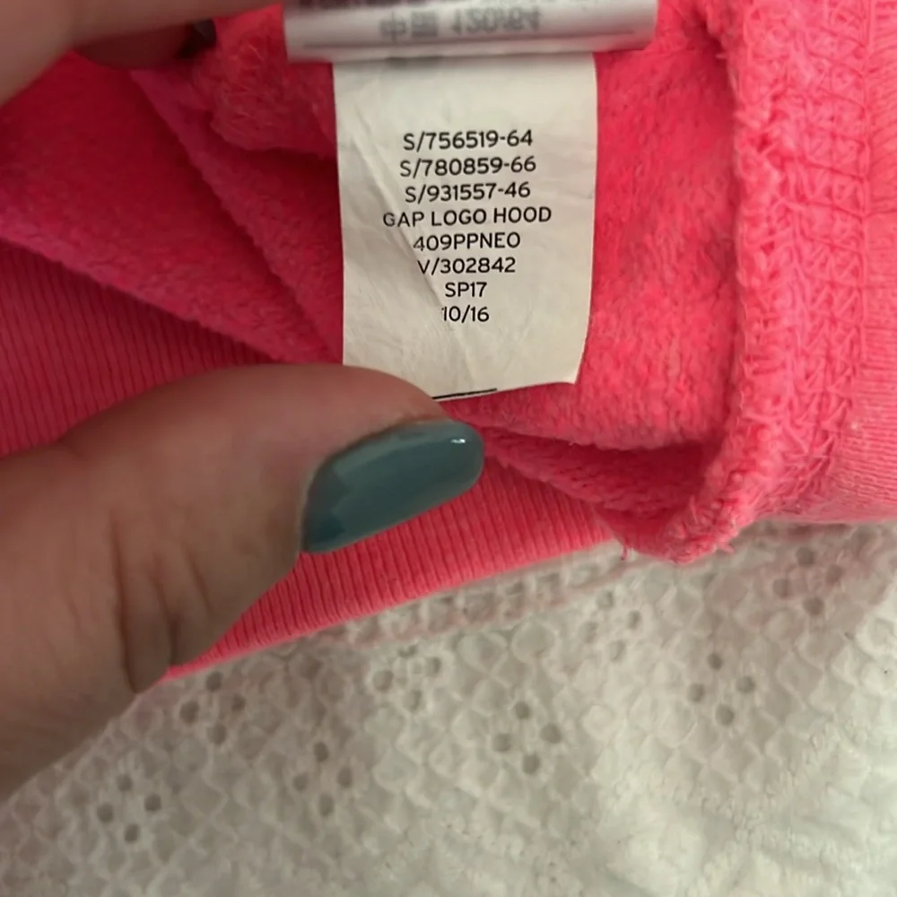 Gap Girls Hooded Sweatshirt and Grey Joggers Size Small Pink